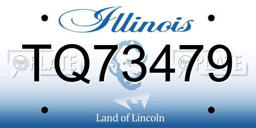 TQ73479 Illinois License Plate