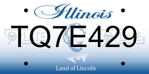 TQ7E429 Illinois License Plate