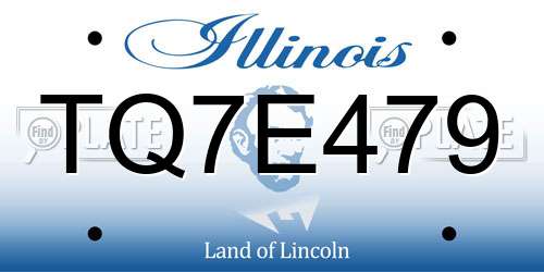 TQ7E479 Illinois License Plate