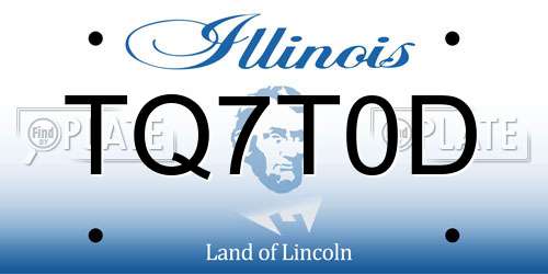 TQ7T0D Illinois License Plate