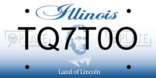 TQ7T0O Illinois License Plate