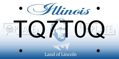 TQ7T0Q Illinois License Plate