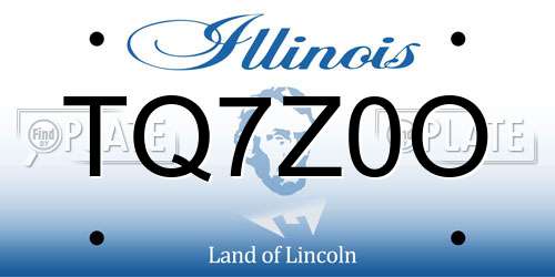 TQ7Z0O Illinois License Plate