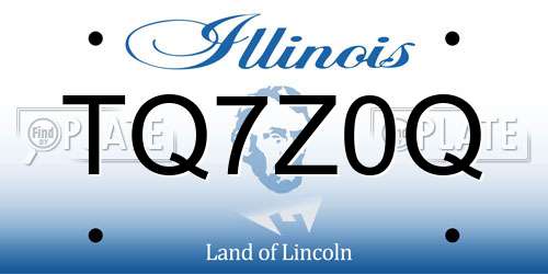 TQ7Z0Q Illinois License Plate