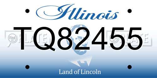 TQ82455 Illinois License Plate