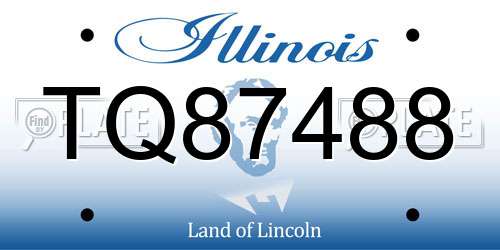 TQ87488 Illinois License Plate