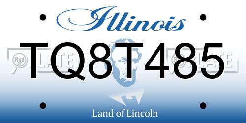 TQ8T485 Illinois License Plate