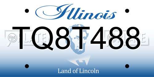 TQ8T488 Illinois License Plate
