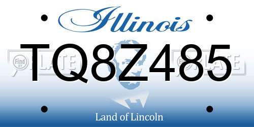 TQ8Z485 Illinois License Plate