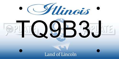 TQ9B3J Illinois License Plate