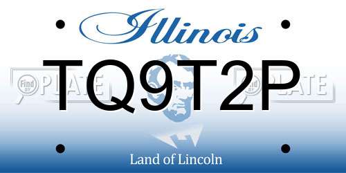 TQ9T2P Illinois License Plate