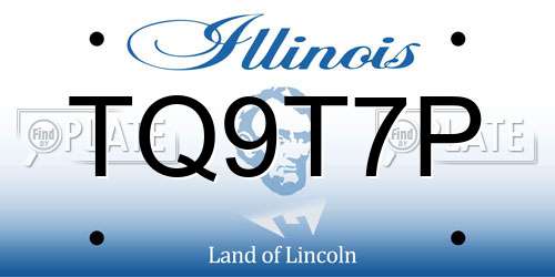 TQ9T7P Illinois License Plate