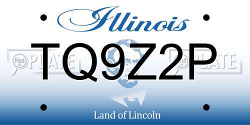 TQ9Z2P Illinois License Plate