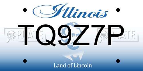 TQ9Z7P Illinois License Plate