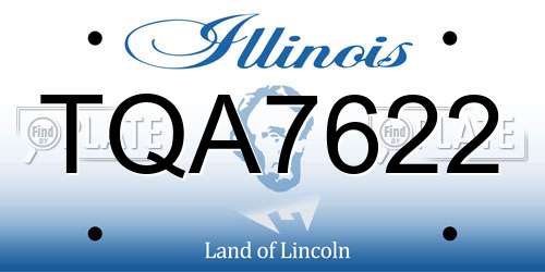 TQA7622 Illinois License Plate