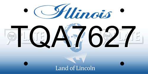 TQA7627 Illinois License Plate