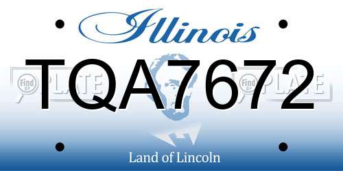 TQA7672 Illinois License Plate