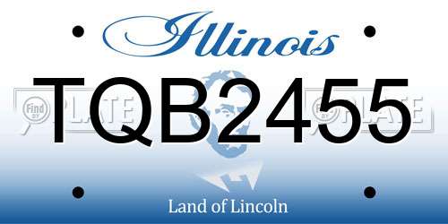 TQB2455 Illinois License Plate