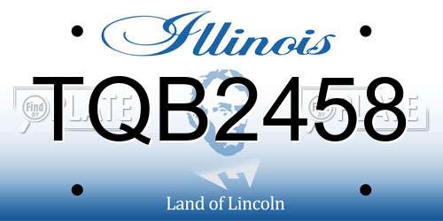 TQB2458 Illinois License Plate
