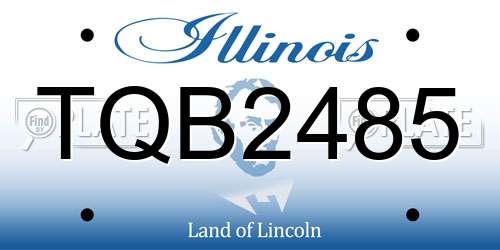 TQB2485 Illinois License Plate