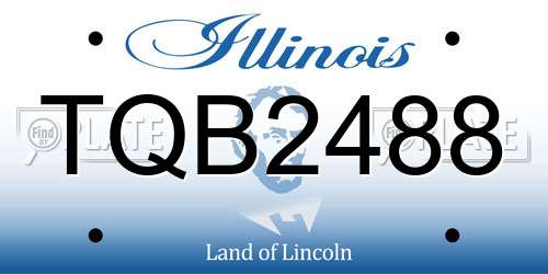 TQB2488 Illinois License Plate