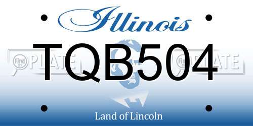 TQB504 Illinois License Plate