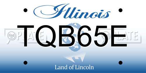 TQB65E Illinois License Plate
