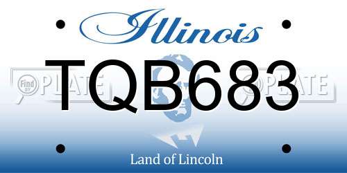 TQB683 Illinois License Plate