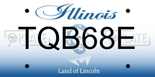TQB68E Illinois License Plate