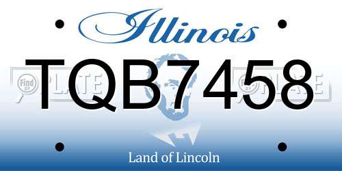 TQB7458 Illinois License Plate