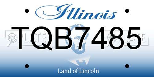 TQB7485 Illinois License Plate