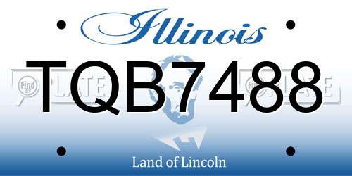TQB7488 Illinois License Plate