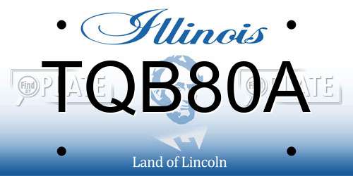 TQB80A Illinois License Plate