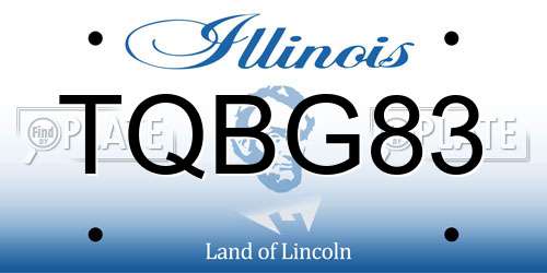TQBG83 Illinois License Plate