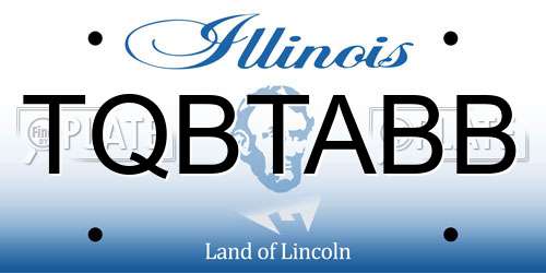 TQBTABB Illinois License Plate
