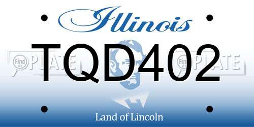 TQD402 Illinois License Plate