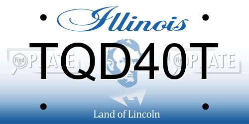 TQD40T Illinois License Plate