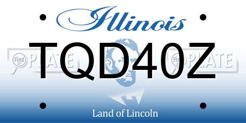 TQD40Z Illinois License Plate
