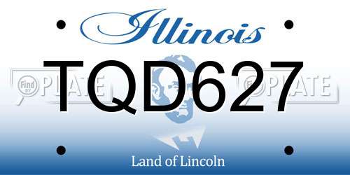 TQD627 Illinois License Plate
