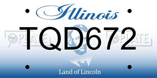TQD672 Illinois License Plate