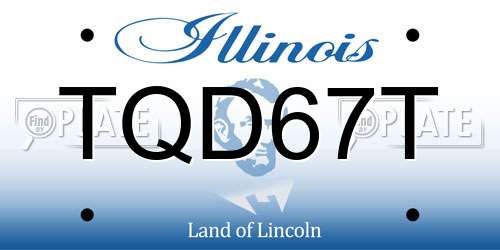 TQD67T Illinois License Plate