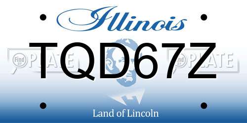 TQD67Z Illinois License Plate