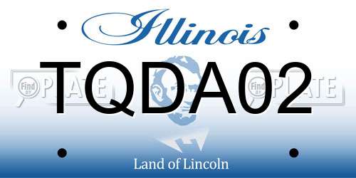 TQDA02 Illinois License Plate