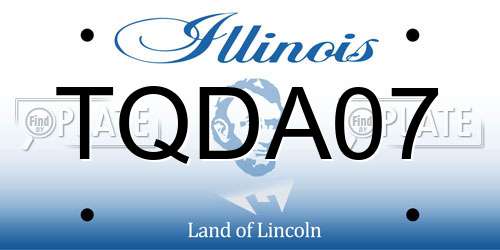 TQDA07 Illinois License Plate