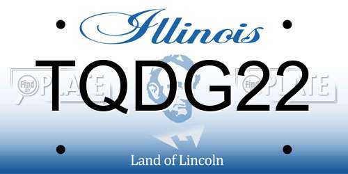 TQDG22 Illinois License Plate