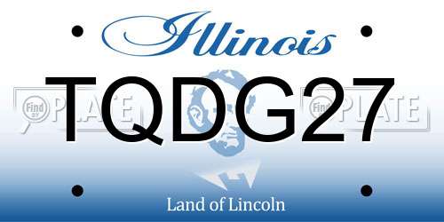 TQDG27 Illinois License Plate