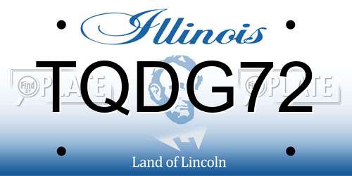 TQDG72 Illinois License Plate
