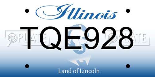 TQE928 Illinois License Plate