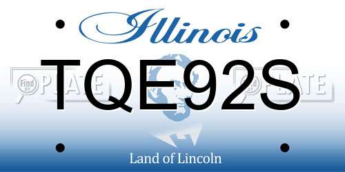 TQE92S Illinois License Plate