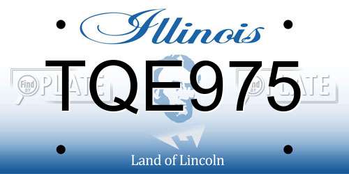 TQE975 Illinois License Plate